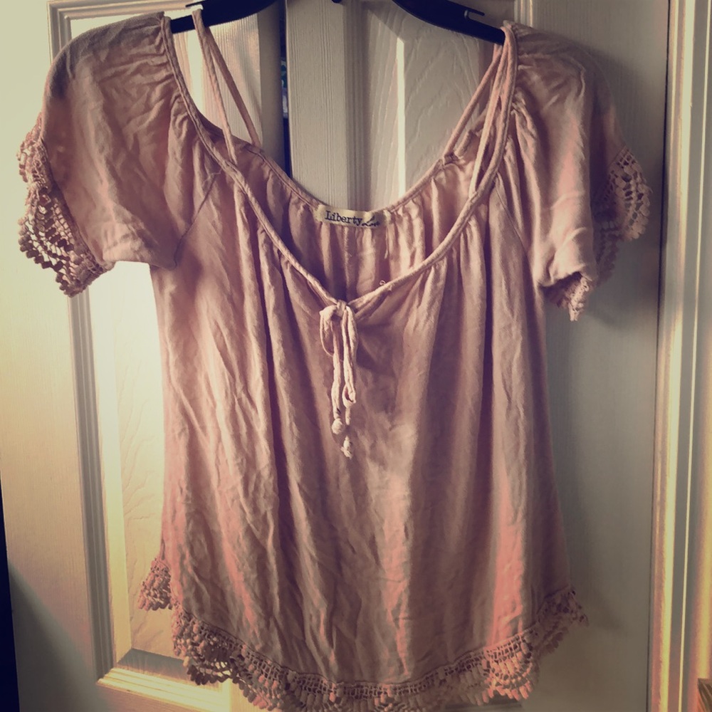 Chic pastel coral top
